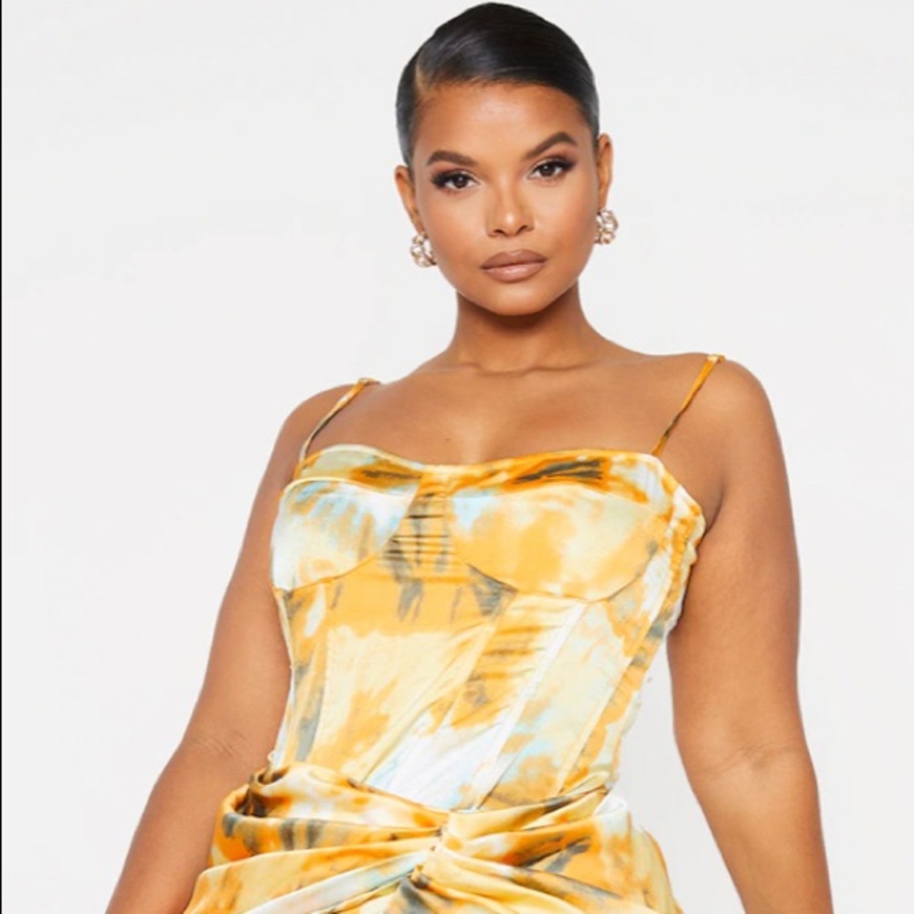 Orange Corset Top